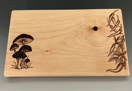 Create a Woodburned Cutting Board workshop with Cynthia Carden on April 12 & 13