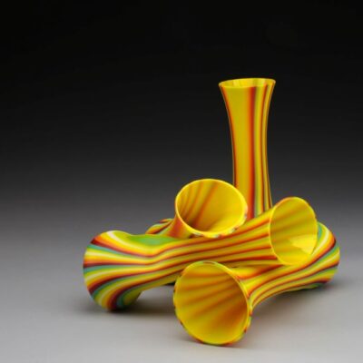 Creating Tall, Thin & Large Drop Glass Vessels Workshop with Larry Pile on August 11 - 14